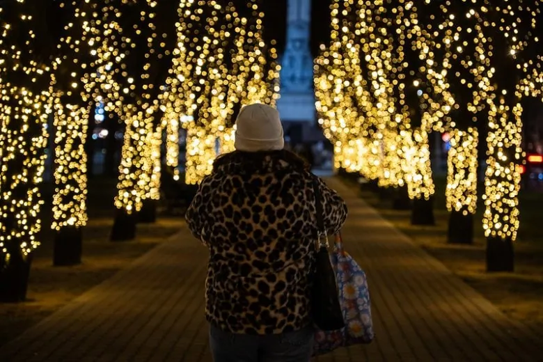 Riga im Winter - Lichtpfade