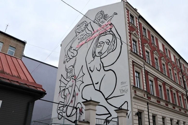 Riga Street Art Guide - Dedication to artist Džemma Skulme