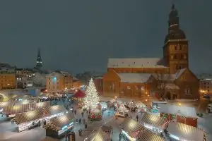 New Year's celebrations in Riga city center